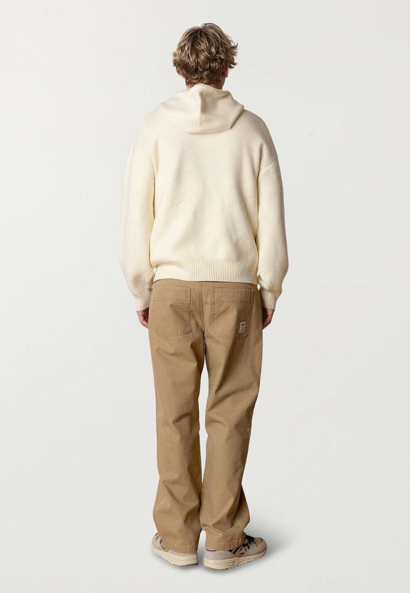 Fat Moose NAS KNITTED HOODIE Strik Ecru