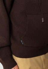 Fat Moose NAS KNITTED HOODIE Strik Morel