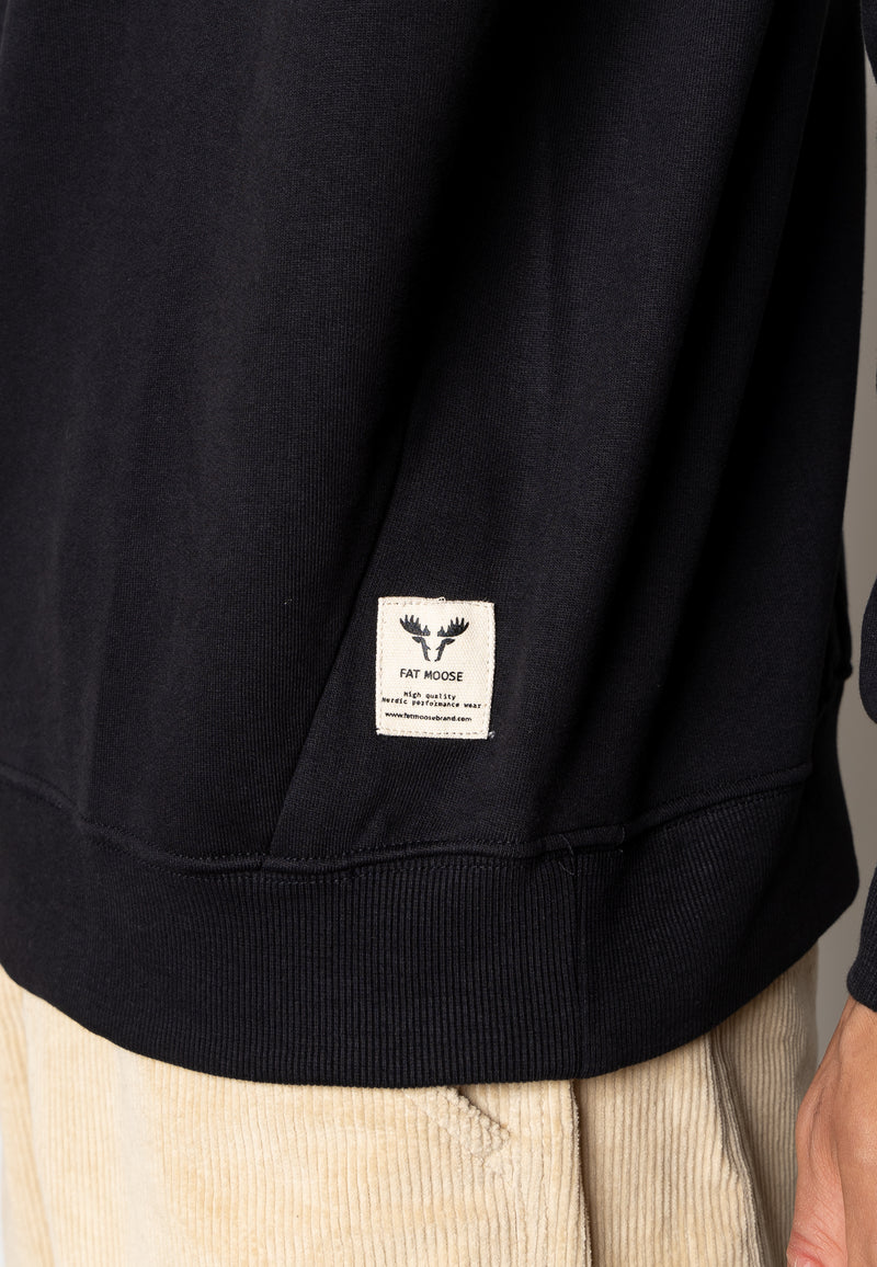 Fat Moose NELSON ORGANIC COTTON SWEATSHIRT Sweatshirts Sort