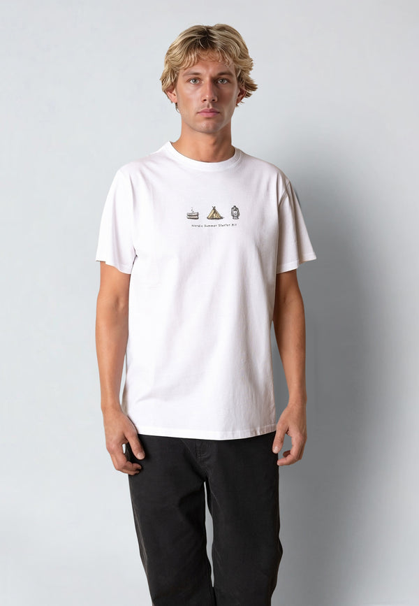 Fat Moose NORDIC SUMMER CAMP T-SHIRT T-shirts S/S Hvid