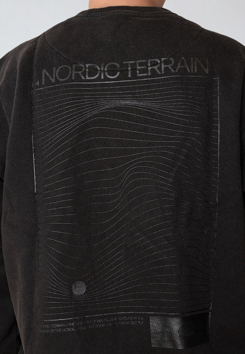 Fat Moose NORDIC TERRAIN SWEATSHIRT Sweatshirts Sort
