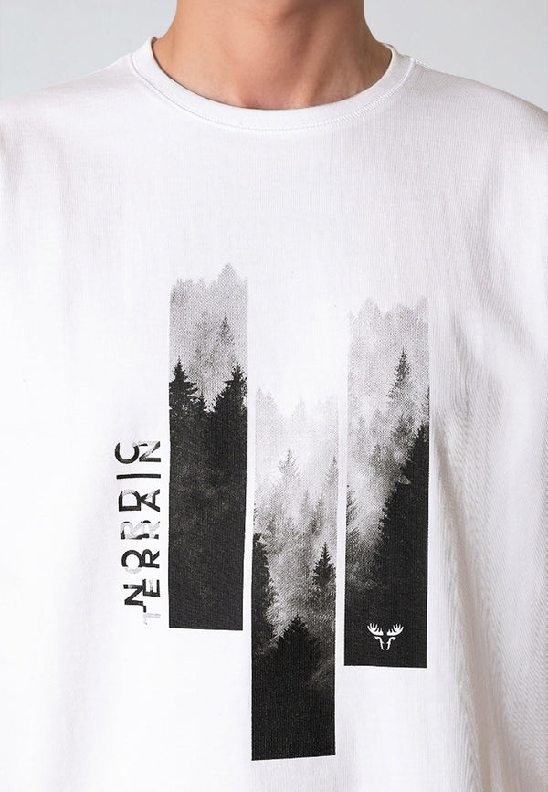 Fat Moose NORDIC WILD WOOD T-SHIRT T-shirts S/S Hvid