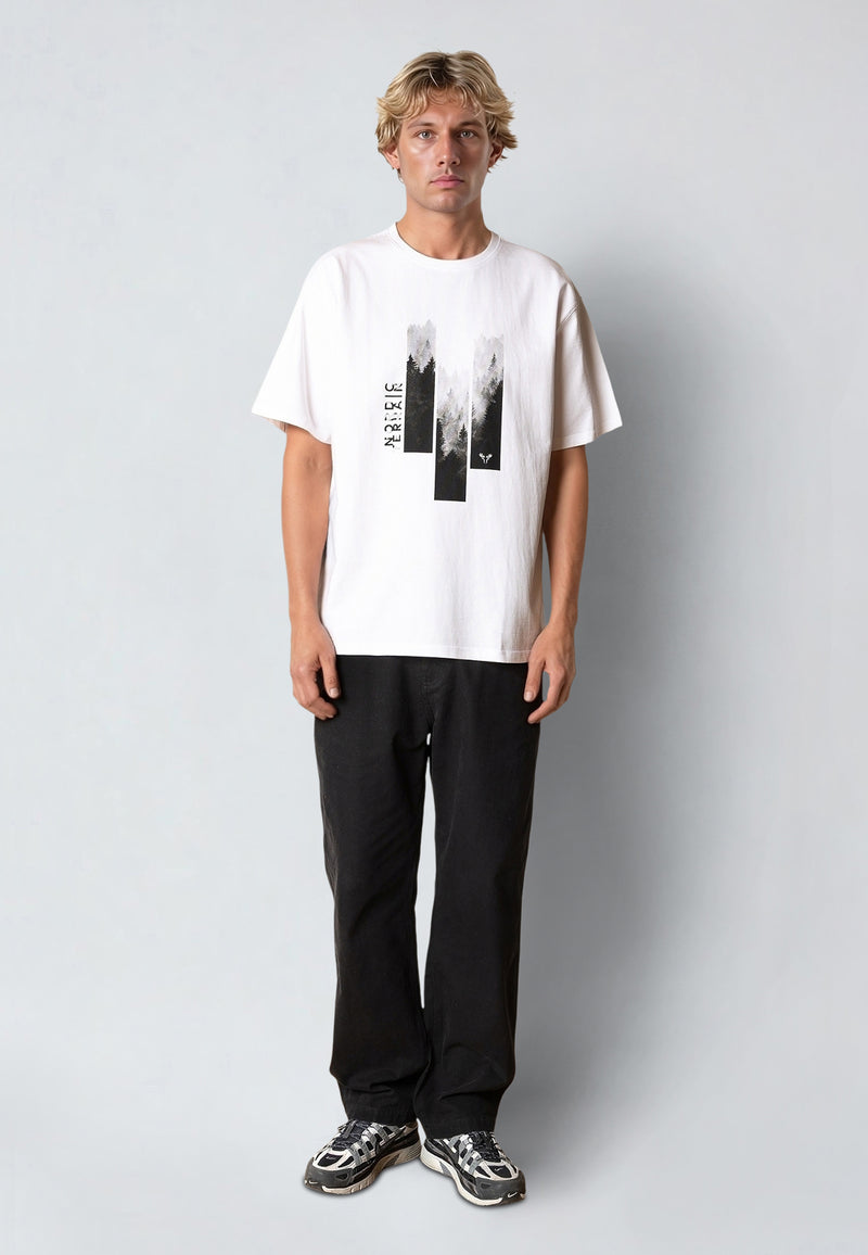 Fat Moose NORDIC WILD WOOD T-SHIRT T-shirts S/S Hvid