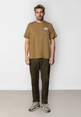 Clean Cut Copenhagen Nyhavn organic cotton t-shirt T-shirts S/S Dark Khaki
