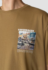 Clean Cut Copenhagen Nyhavn organic cotton t-shirt T-shirts S/S Dark Khaki