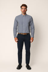 Clean Cut Copenhagen ØRESUND SHIRT Skjorte L/S Navy Ternet