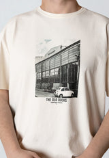 Clean Cut Copenhagen OLD COPENHAGEN DOCKS T-SHIRT T-shirts S/S Ecru