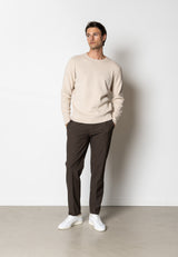 Clean Cut Copenhagen OSCAR KNITTED JUMPER Strik Ecru Melange