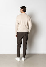 Clean Cut Copenhagen OSCAR KNITTED JUMPER Strik Ecru Melange