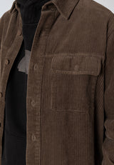 Fat Moose OWEN CORD SHIRT Overshirts Morel