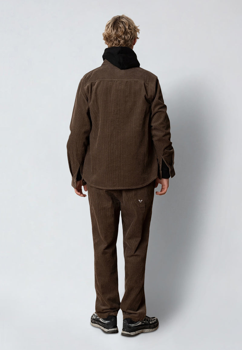 Fat Moose OWEN CORD SHIRT Overshirts Morel