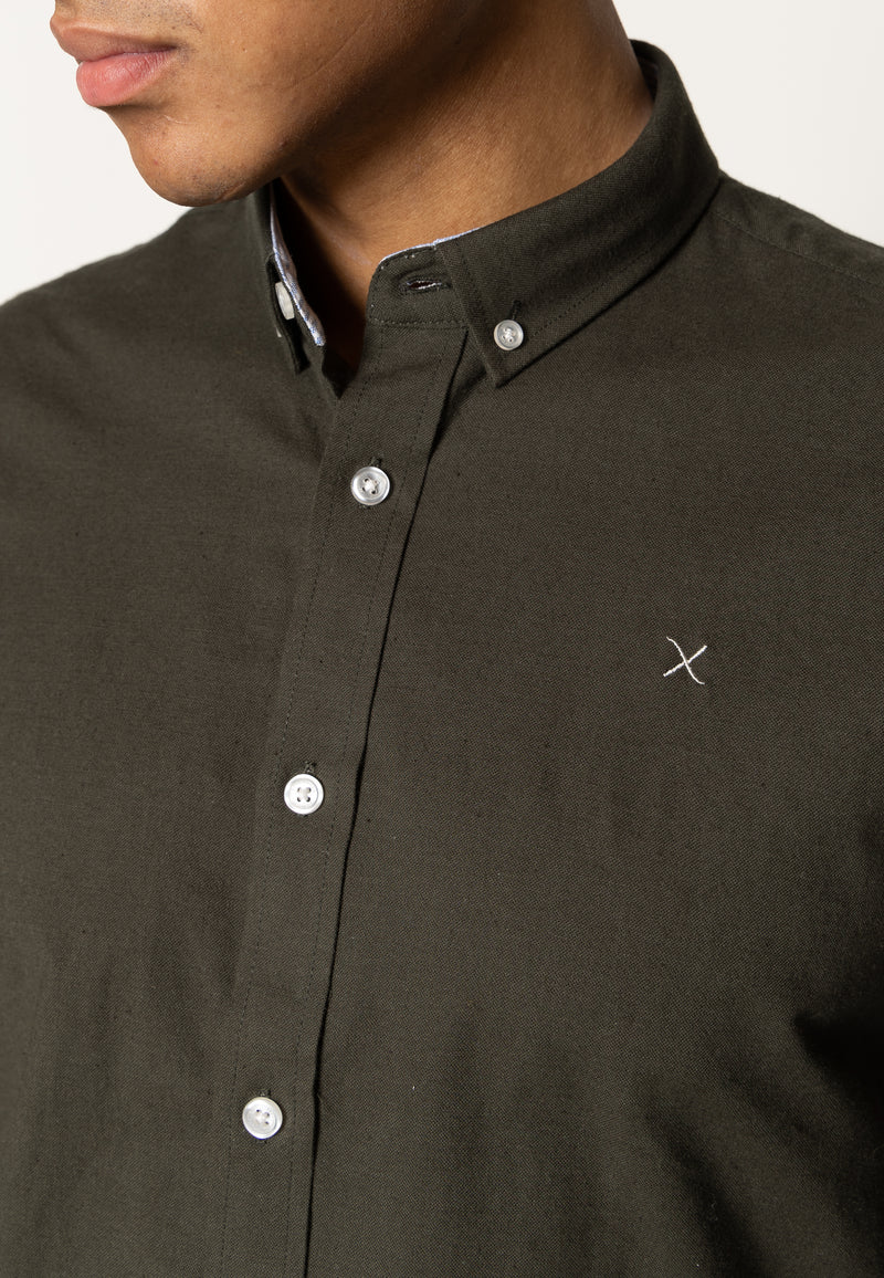 Clean Cut Copenhagen OXFORD STRETCH SHIRT Skjorte L/S Army