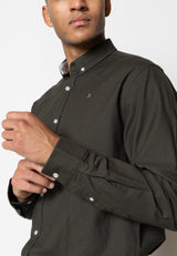 Clean Cut Copenhagen OXFORD STRETCH SHIRT Skjorte L/S Army