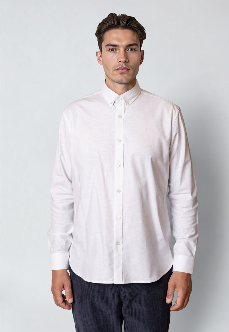 Clean Cut Copenhagen OXFORD STRETCH SHIRT Skjorte L/S Hvid