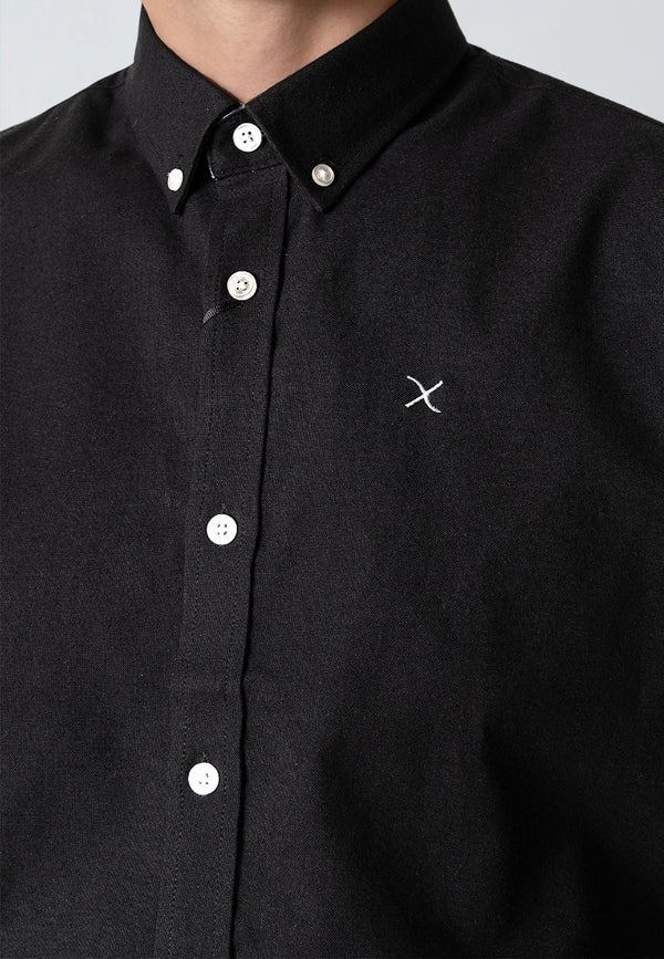 Clean Cut Copenhagen OXFORD STRETCH SHIRT Skjorte L/S Sort