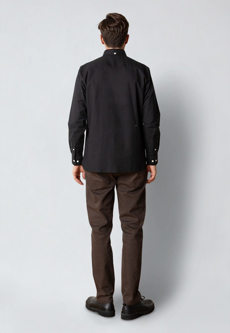 Clean Cut Copenhagen OXFORD STRETCH SHIRT Skjorte L/S Sort