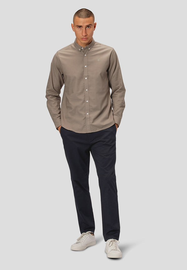 Clean Cut Copenhagen OXFORD STRETCH SHIRT Skjorte L/S Støvet Grøn