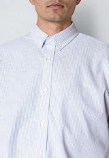 Clean Cut Copenhagen OXFORD STRIPED STRETCH SHIRT Skjorte L/S Lyseblå