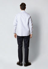 Clean Cut Copenhagen OXFORD STRIPED STRETCH SHIRT Skjorte L/S Lyseblå