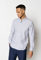Clean Cut Copenhagen OXFORD STRIPED STRETCH SHIRT Skjorte L/S Navy striped