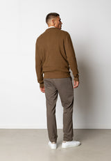 Clean Cut Copenhagen Oscar knitted cardigan Strik Brun Melange