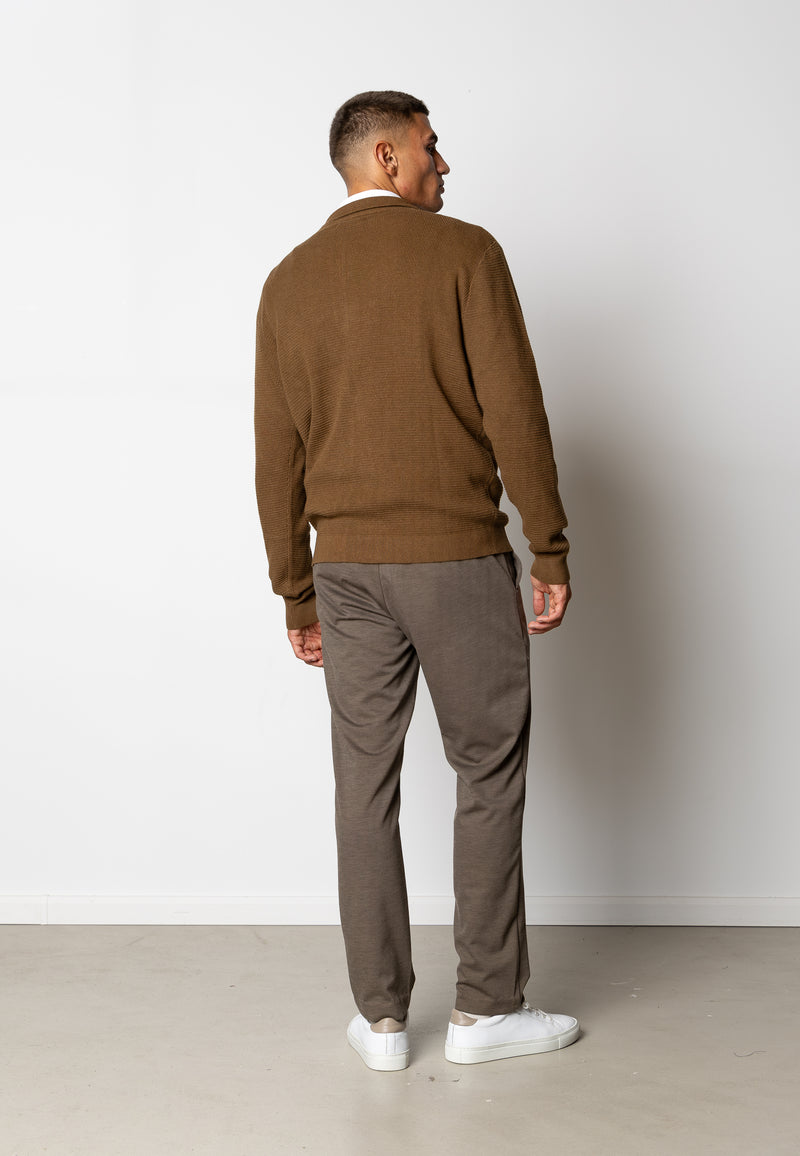Clean Cut Copenhagen Oscar knitted cardigan Strik Brun Melange