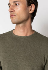 Clean Cut Copenhagen OSCAR KNITTED JUMPER Strik Army Melange