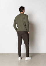 Clean Cut Copenhagen OSCAR KNITTED JUMPER Strik Army Melange