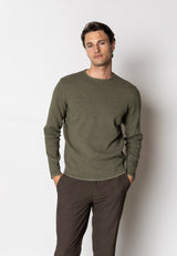 Clean Cut Copenhagen OSCAR KNITTED JUMPER Strik Army Melange