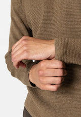 Clean Cut Copenhagen OSCAR KNITTED JUMPER Strik Brun Melange