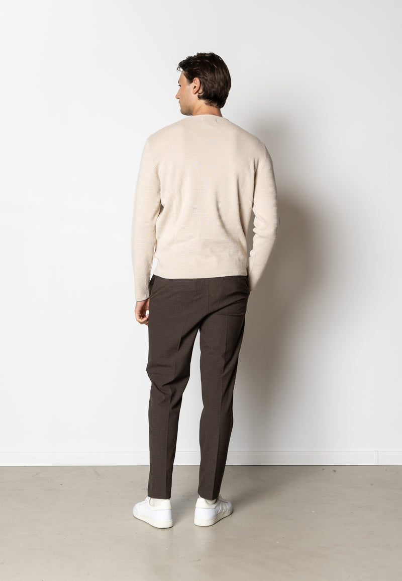 Clean Cut Copenhagen OSCAR KNITTED JUMPER Strik Ecru Melange