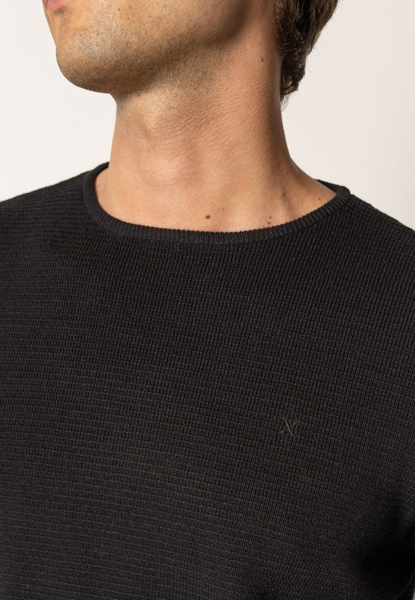 Clean Cut Copenhagen OSCAR KNITTED JUMPER Strik Sort