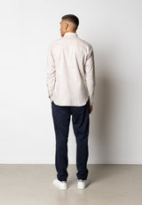 Clean Cut Copenhagen OXFORD STRETCH SHIRT Skjorte L/S Sand Melange