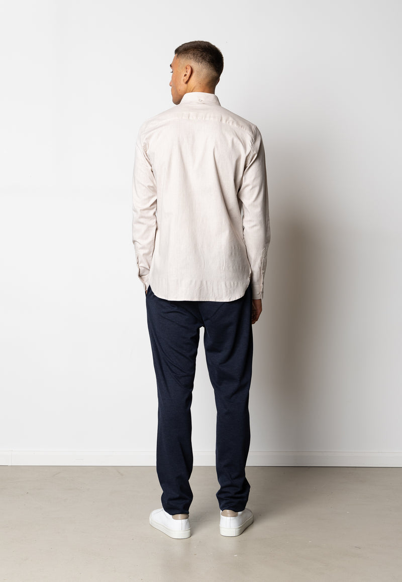 Clean Cut Copenhagen OXFORD STRETCH SHIRT Skjorte L/S Sand Melange