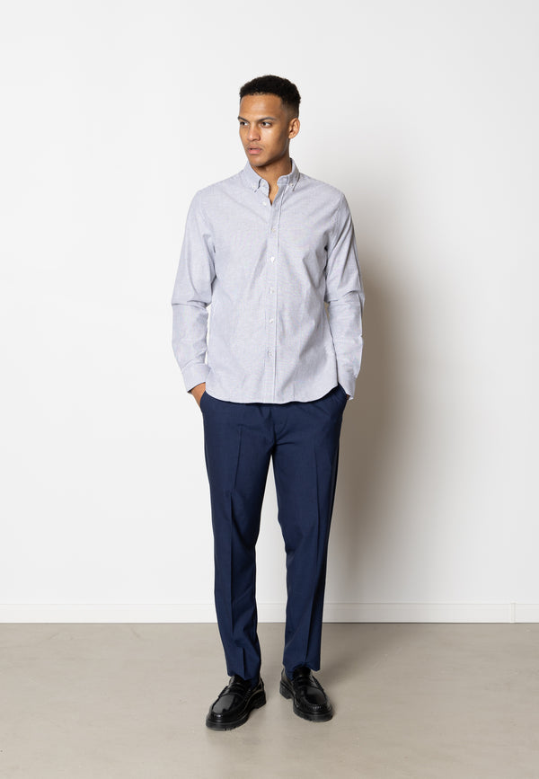 Clean Cut Copenhagen OXFORD STRIPED STRETCH SHIRT Skjorte L/S Navy striped