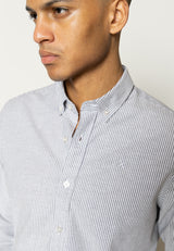Clean Cut Copenhagen OXFORD STRIPED STRETCH SHIRT Skjorte L/S Navy striped