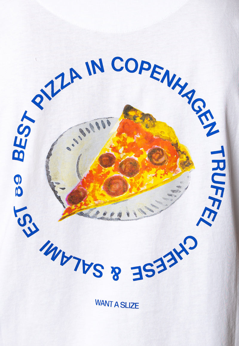 Fat Moose PIZZA SLICE T-SHIRT T-shirts S/S Hvid