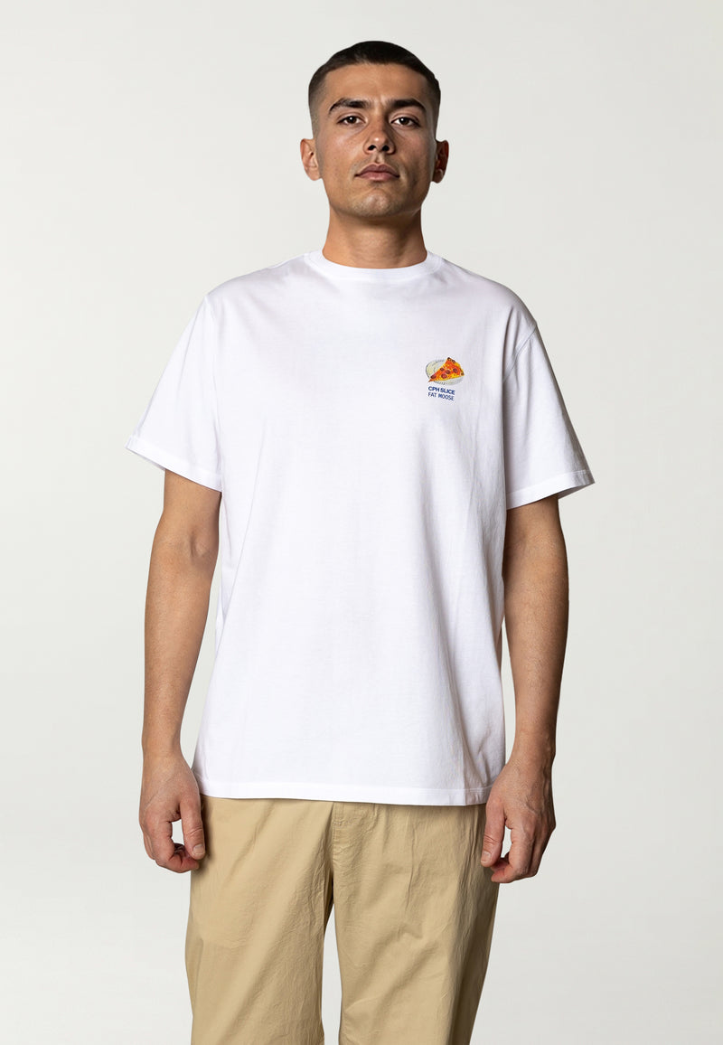 Fat Moose PIZZA SLICE T-SHIRT T-shirts S/S Hvid