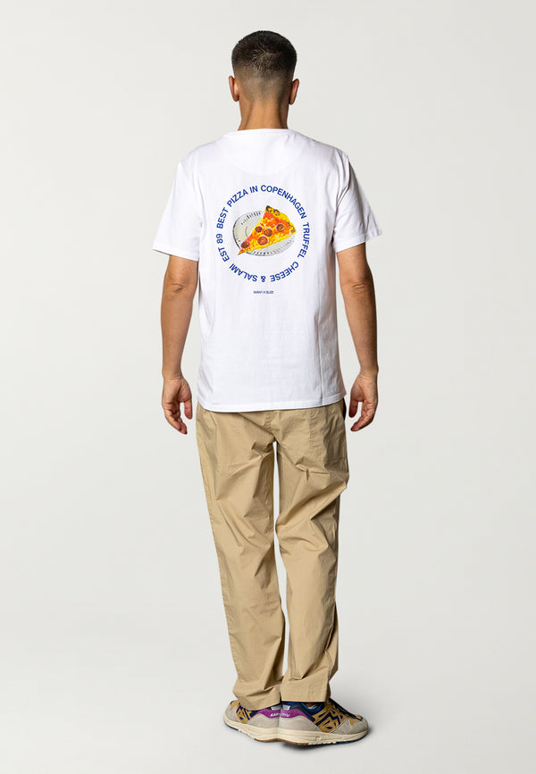 Fat Moose PIZZA SLICE T-SHIRT T-shirts S/S Hvid