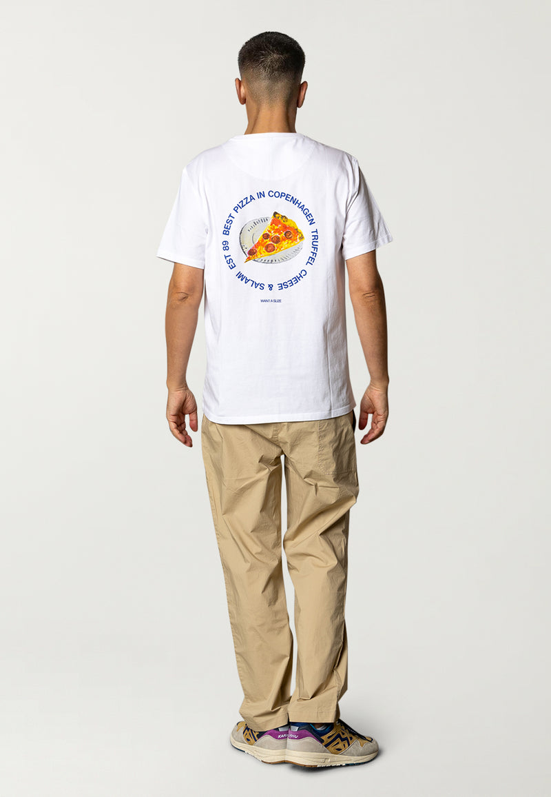 Fat Moose PIZZA SLICE T-SHIRT T-shirts S/S Hvid