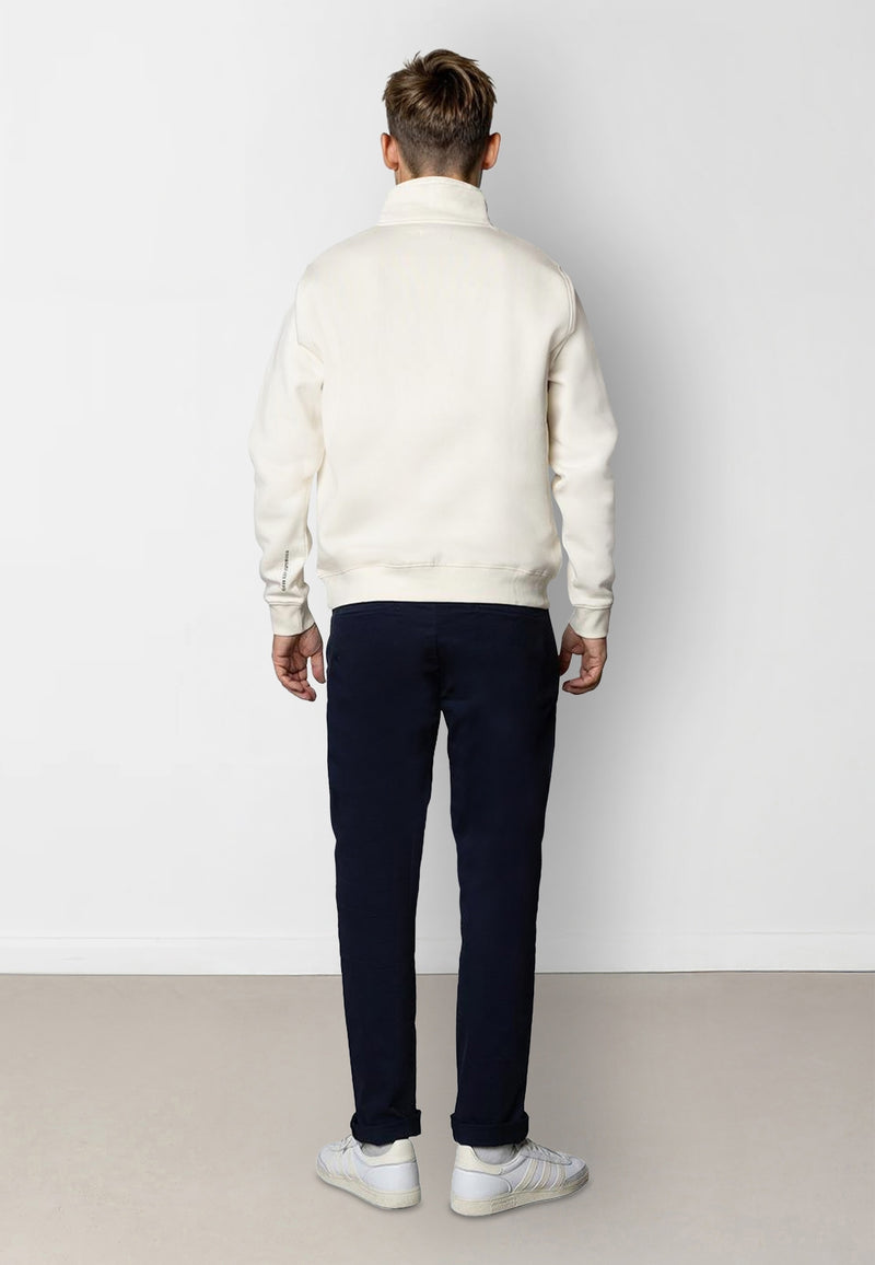 Clean Cut Copenhagen PATRICK ZIP SWEATSHIRT Sweatshirts Ecru