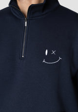Clean Cut Copenhagen PATRICK ZIP SWEATSHIRT Sweatshirts Navy