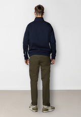 Clean Cut Copenhagen PATRICK ZIP SWEATSHIRT Sweatshirts Navy