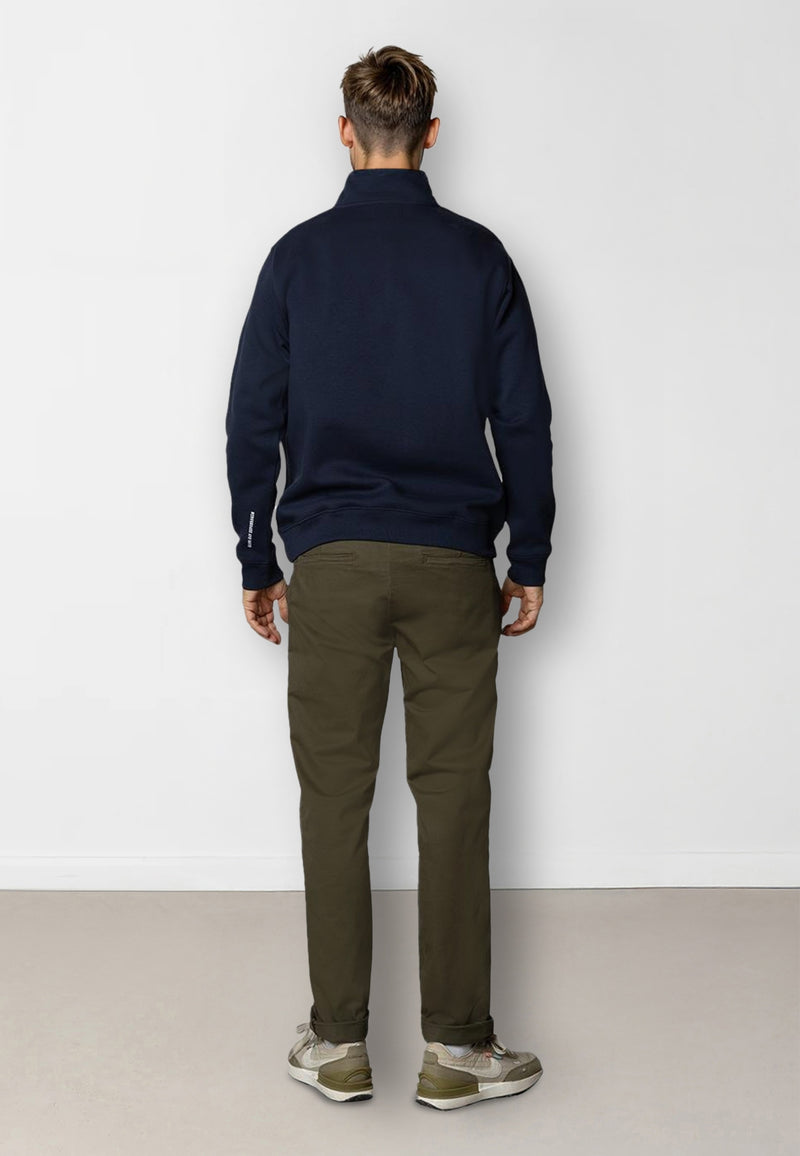 Clean Cut Copenhagen PATRICK ZIP SWEATSHIRT Sweatshirts Navy