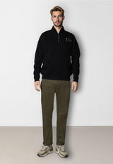 Clean Cut Copenhagen PATRICK ZIP SWEATSHIRT Sweatshirts Sort