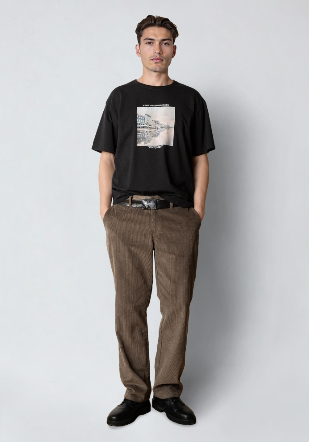 Clean Cut Copenhagen RAINY COPENHAGEN ORGANIC T-SHIRT T-shirts S/S Sort