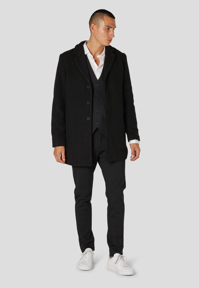 Clean Cut Copenhagen RALF WOOL BLEND COAT Jakker Sort