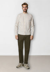 Clean Cut Copenhagen RAN LINEN SHIRT Skjorte L/S Light beige striped