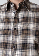 Clean Cut Copenhagen REMY CHECKED SHIRT Skjorte L/S Shitake/Navy