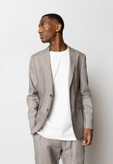 Clean Cut Copenhagen ROMAN LINEN BLAZER Blazere Khaki Melange